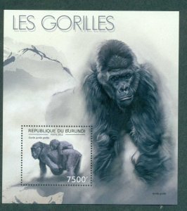 Burundi 2012 Wildlife, Primates, Monkey, Gorilla MS MUH BUR12618b