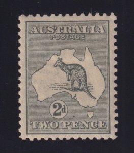 Australia Sc #38 (1915) 2d. grey Kangaroo Wmk Wide Crown Narrow A VF H (S.G. 24)