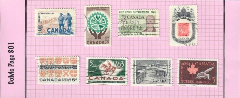 CANADA COMO 801 Used just $0.25 for the ENTIRE lot. CV TOTALLY IGNORED