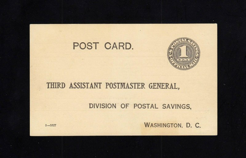 UZ1, UPSS# O1 Unused OFFICIAL Postal Card, UPSS Cat 650.00