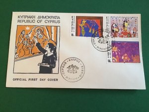 Cyprus First Day Cover Artists Paintings 1977  Stamp Cover R43077