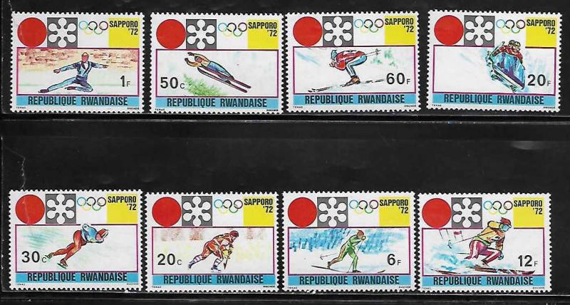 Rwanda 436-43 Winter Olympic Sports Mint NH