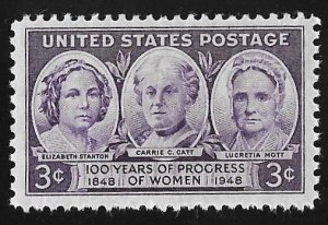 959 3 cents Progress of Women Stamp Mint OG NH F-VF