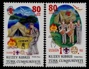 Turkish Republic of Northern Cyprus 634-5a MNH EUROPA, Scouting