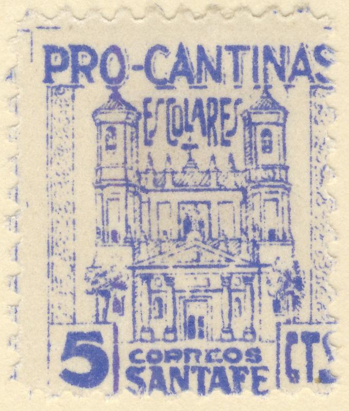 ESPAGNE / SPAIN / ESPAÑA - SANTAFE (Granada) 5c pale blue  Sofima #1a *