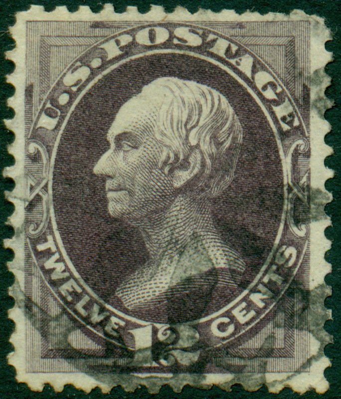 #162 12¢ USED STAMP F-VF WITH NYFM CANCEL CV $120