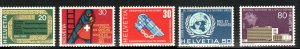 Switzerland  #510-514  Mint NH CV $4.90