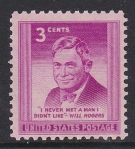 975 Will Rogers MNH