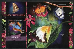 DJIBOUTI 2016 BUTTERFLIES   SOUVENIR SHEET MINT NH