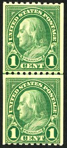U.S. #604 MINT LINE PAIR OG NH