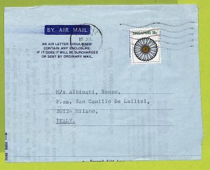 27102 - SINGAPORE - Postal History -  AEROGRAMME to ITALY 1976