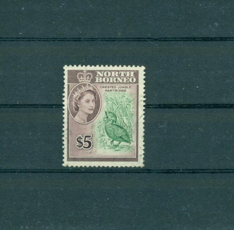 North Borneo - Sc# 294. QEII $5.00 Bird. Used. $22.50.