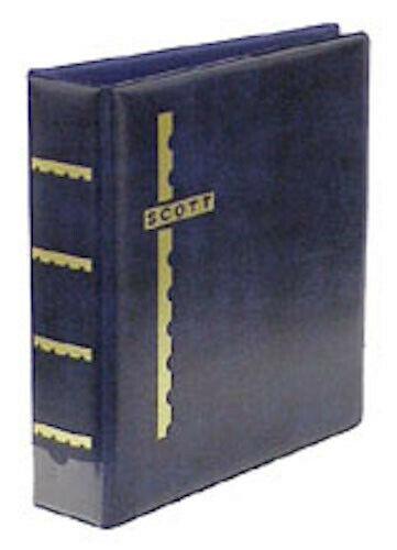 Blue Scott Stamp Cover Album 3-Ring Binder & Pack of 25 Black Cover Pages