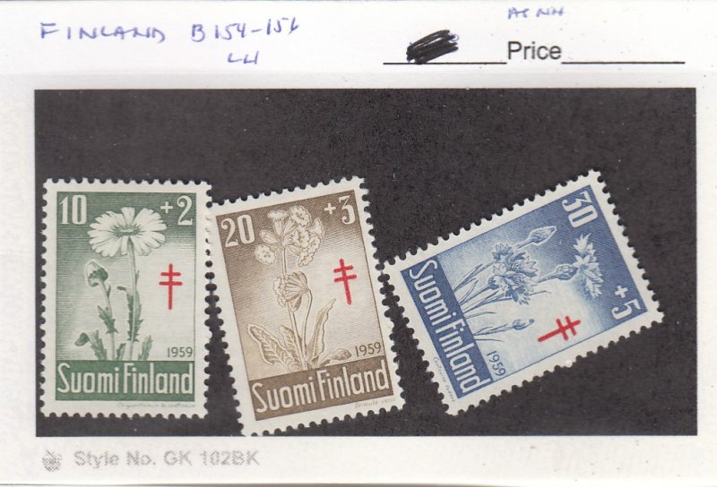 J25983  jlstamps 1959 finland set mlh #b154-6 flowers , all checked