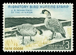 Scott RW31 1964 $3.00 Duck Stamp Mint VF OG LH Cat $100