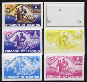 Lesotho 1984 Los Angeles Olympic Games 30s (Horse Riding)...