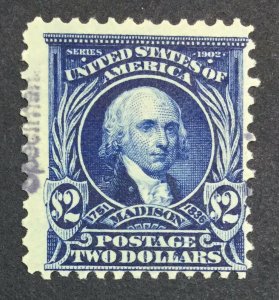 MOMEN: US STAMPS #312S-E SPECIMEN MINT OG H $400 LOT #41594