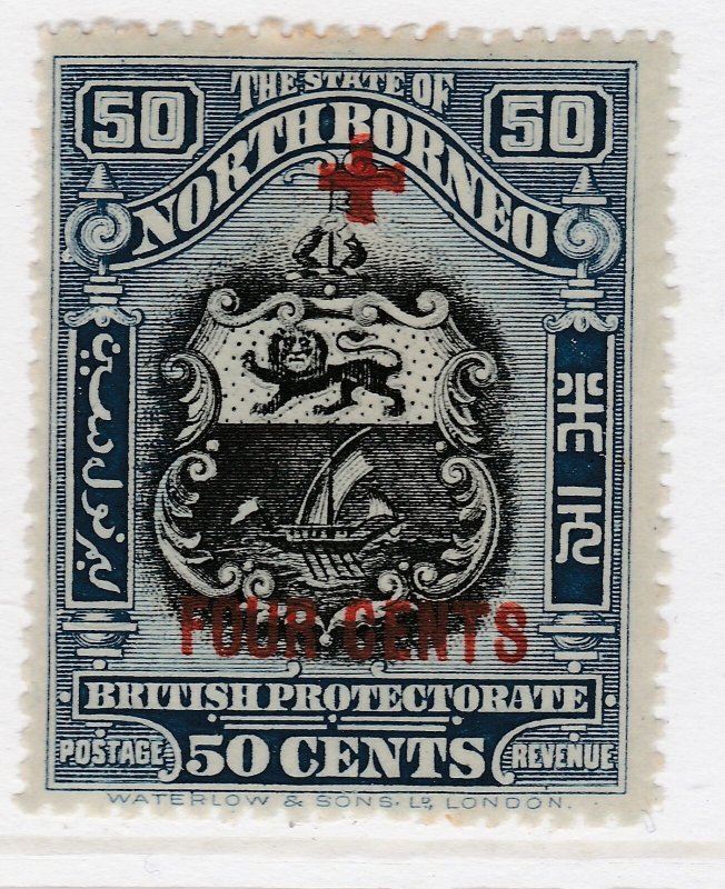 British Colony North Borneo 1919 Surcharged 50c4c MH Stamp A22P19F8966