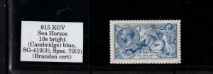 Great Britain #175b Variety (SG #412 Var SG Specialized #N70(3)) Very Fine Mint