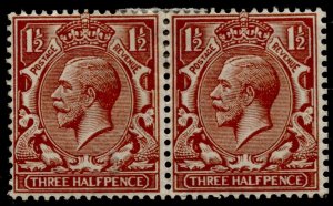 Great Britain #186 KGV Definitive Issue Pair Wmk.35 MLH