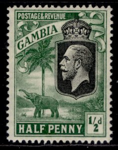 GAMBIA GV SG123, ½d deep green, M MINT.