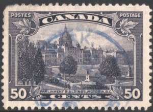 Canada SC#226 50¢ Parliament Buildings, Victoria, B. C. (1935) Used