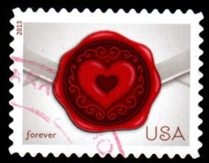 SC# 4741 - (46c) - Sealed with Love - Used Off Paper