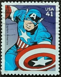 US Scott # 4159e; used 41c Captain America from 2007; XF centering; off paper