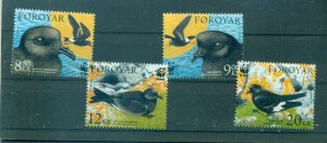 Faroe Is. - Sc# 458-61. 2005 Birds. WWF. MNH $13.10.