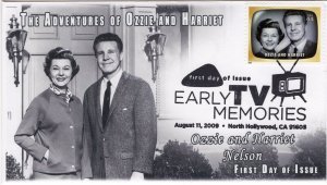 AO-4414q-2, 2009, Early TV Memories, FDC, Add-on Cachet, Pictorial Postmark, The