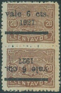 88719 - HONDURAS -  Yvert # 193 + 193a ERROR: Inverted  Overprint -   MINT MNH