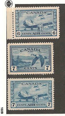 Canada: #C7 C8 C9 Airmails* plane goose F/VF Mint cv$11