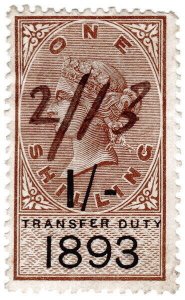 (I.B) QV Revenue : Transfer Duty 1/- (1893)