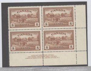 Canada #268  Plate Block