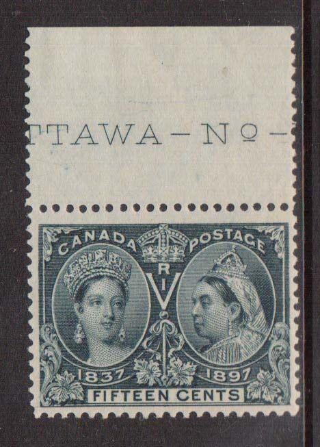 Canada #58 XF/NH Imprint Single **With Certificate**