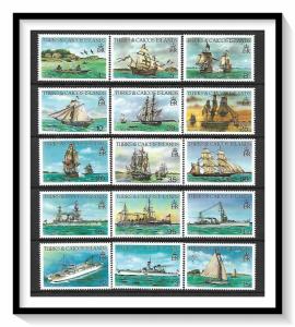 Turks & Caicos #578a-592a Ships MNH