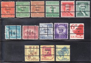 Precancels - Phoenix/Tucson, AZ - 14 Different Bureau Issues