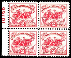 U.S. #629 MINT BLOCK OG NH