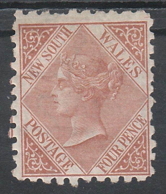 NEW SOUTH WALES 1882 QV 4D WMK CROWN/NSW SG TYPE W40 PERF 10