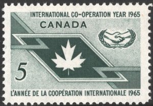 Canada SC#437 5¢ International Co-operation Year (1965) MNH