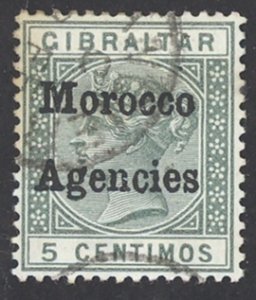 Great Britain Morocco Sc# 1 Used 1898 5c Queen Victoria