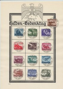 WWII Third Reich Official Document Helden Gedenktag 1944 FDC