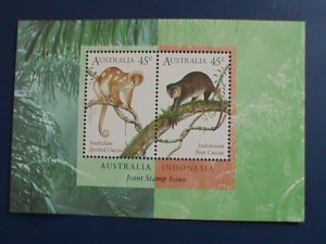 AUSTRALIA-INDONESIA-1996 SC#1490b JOINT ISSUE: ENDANGER ANIMALS-MNH-S/S VF