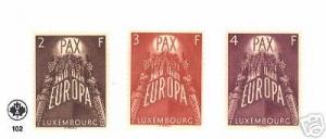 Luxembourg #329 - #331 XF/NH Europa Issue