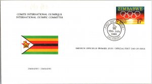 Worldwide First Day Cover, Olympics, Zimbabwe