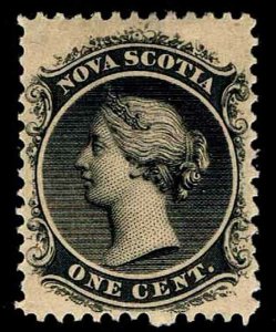 NOVA SCOTIA #8  EARLY DEFINITIVE ISSUE OF 1860 - OGNH - VF - CV $30.00 (ESP#125)