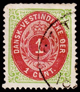 Danish West Indies Scott 5 (1874) Used F, Cat. Value $30.00 C