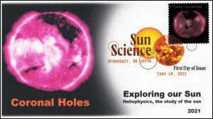 21-200, 2021, Sun Science, First Day Cover, Digital Color Postmark, Coronal Hole 