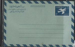 KUWAIT  COVER (P1404B)  BIRD    25F   AEROGRAM   UNUSED  