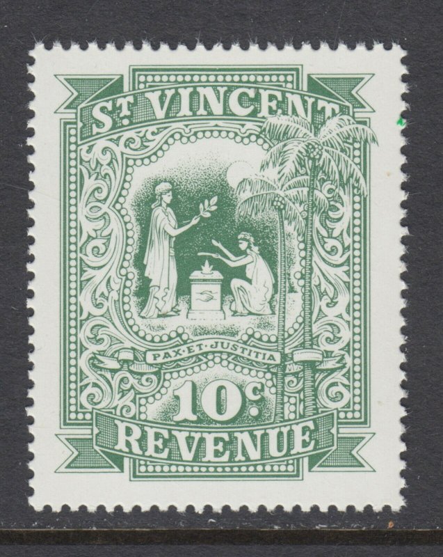 St. Vincent Bft 44 MNH. 1995 10c green Peace & Justice Revenue, fresh, bright 